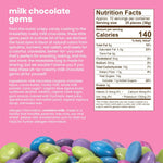 UNREAL chocolate candy gems single serve pouch packaging detail