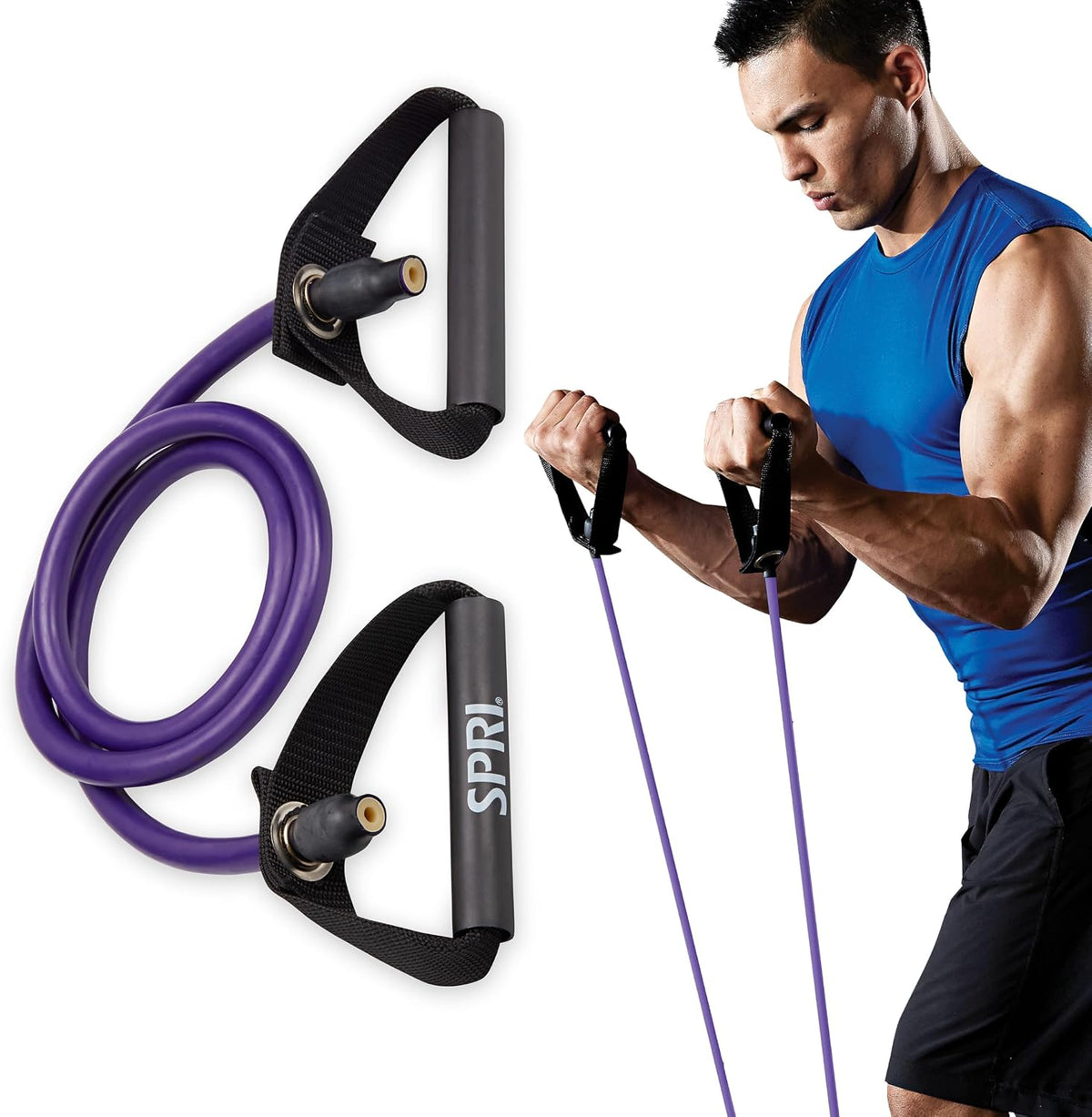 SPRI Xertube Resistance Bands with Handles - All Exercise Cords Sold Separately with Home Gym Workout Fitness Door Anchor Attachment Option - Image 13
