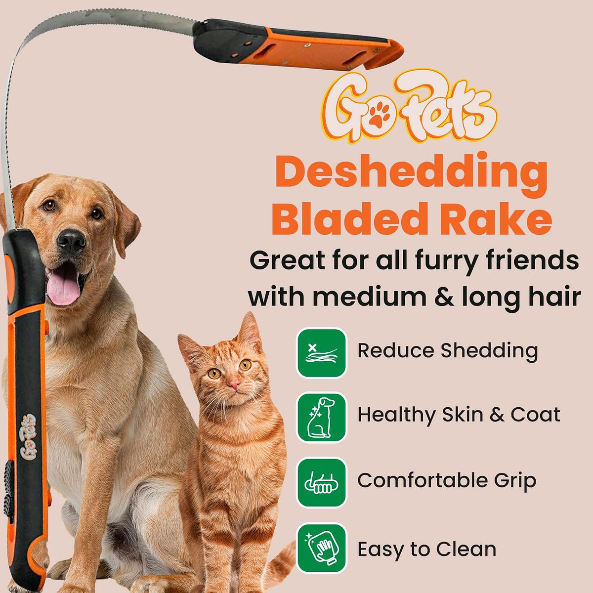 Adjustable stainless steel deshedding blade showing flexible contouring