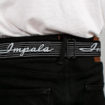 Full length view of multicolor 1.5 inch wide fashion belt