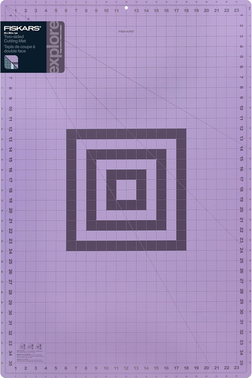 Fiskars 24" x 36" Self Healing Cutting Mat, Extra Large Double-Sided Grid | Quilting, Sewing & Craft Cutting Board, with 30 45 60 Degree Bias Lines for Fabric Paper and DIY Projects - Image 15