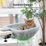 Junspow cat desk bed folded against table edge