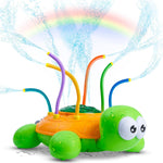 Chuchik spinning turtle water sprinkler front view for kids outdoor play