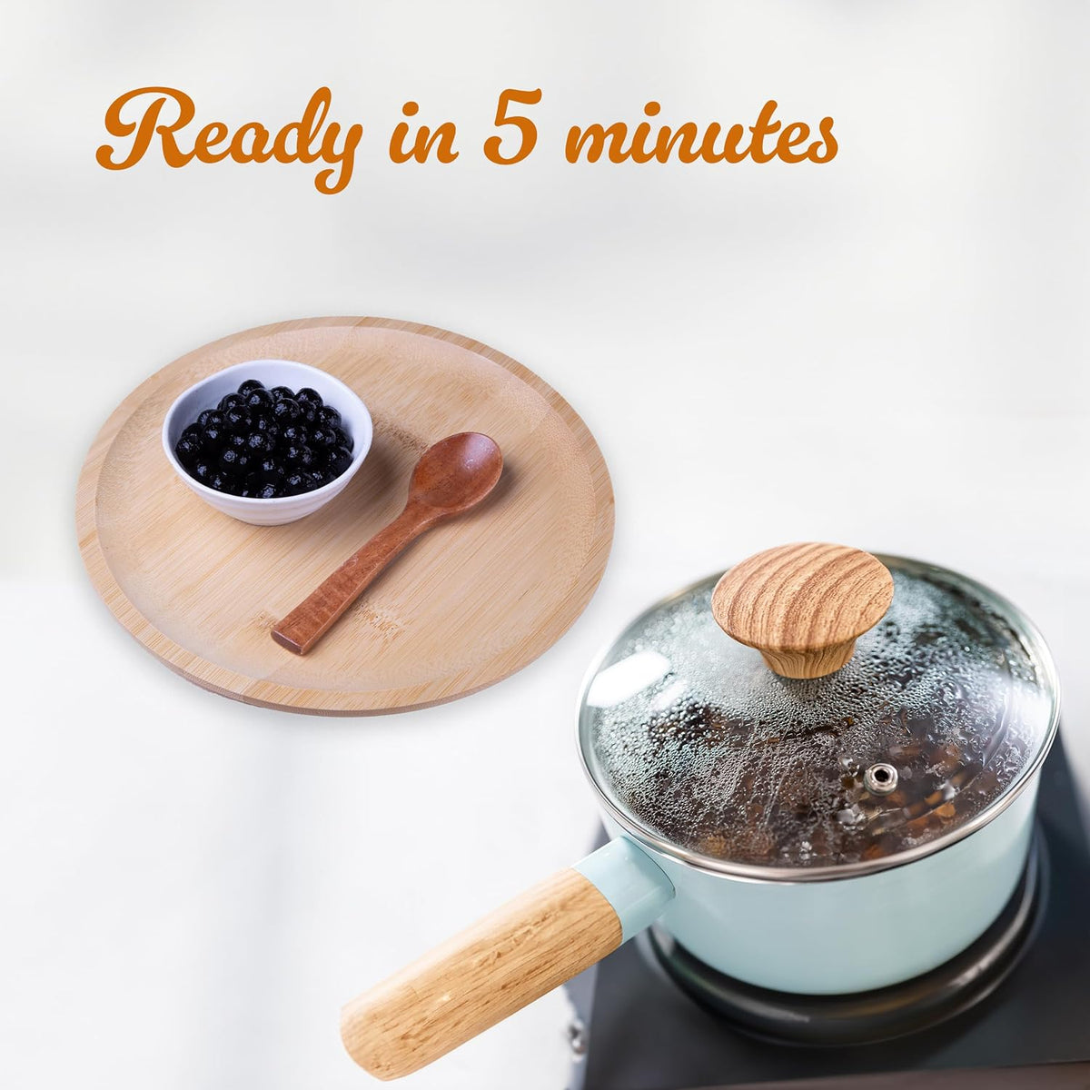 WuFuYuan Boba Tapioca Pearls, Black Sugar Flavor, Quick Cook Bubble Tea Boba, Microwave Ready in 3 Minutes, 8.8 oz(Single Pack) - Image 6
