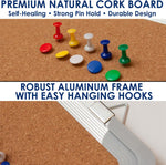 Square pin board with thumb tacks