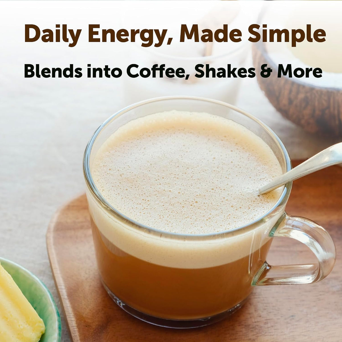 Micro Ingredients MCT powder mixed into coffee