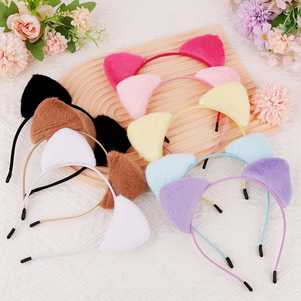 ACO-UINT multi-colored cat ears headbands collection layout