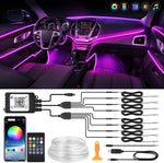 MICTUNING Car LED Interior Strip Light front view showcasing the eight in one illumination hubs.