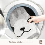 Overhead angle of Molesun cute animal shaped floor mat
