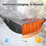 AYAMAYA camping underquilt installed on hammock