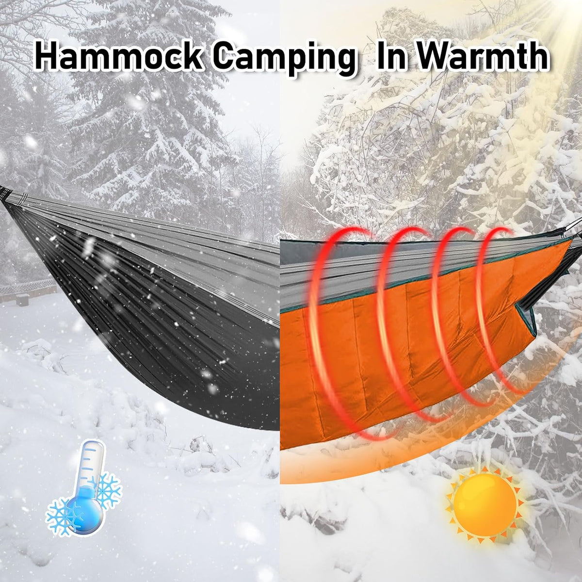 AYAMAYA camping underquilt installed on hammock