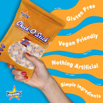 Atkinson Chick O Stick box opened with individually wrapped 0.7 ounce candy bars arranged inside
