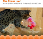 Catstages electronic toy with feather tail