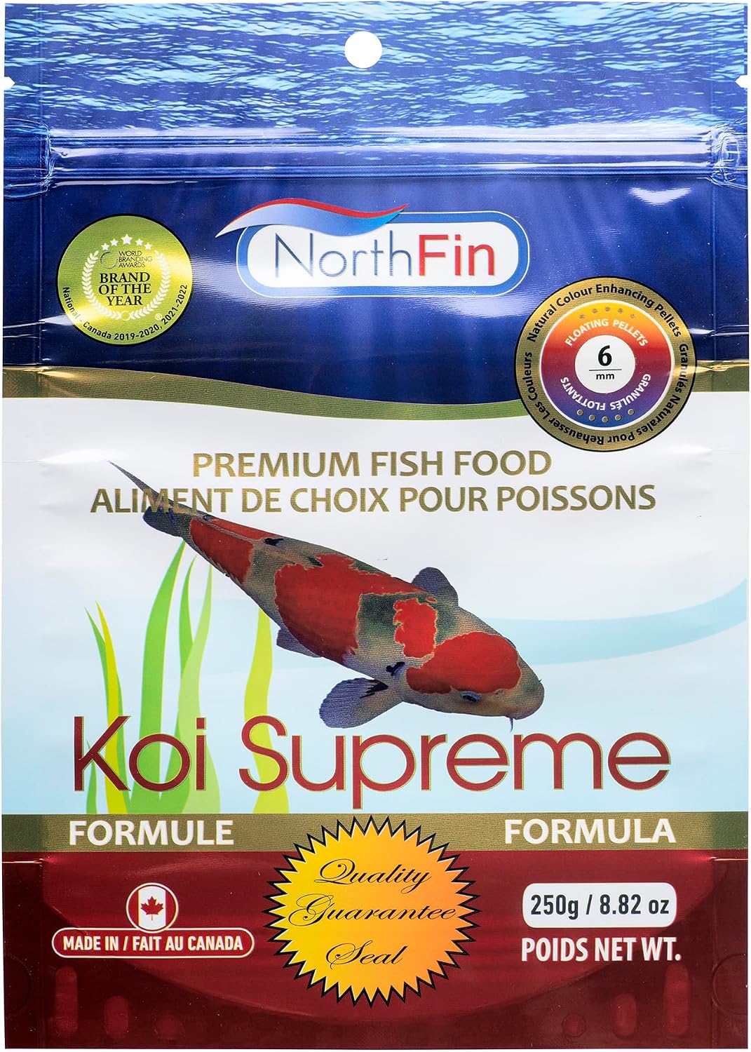 Northfin Supreme Koi Formula front view packaging premium fish food