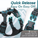 Eagloo dog walking harness demonstrating quick-release buckles