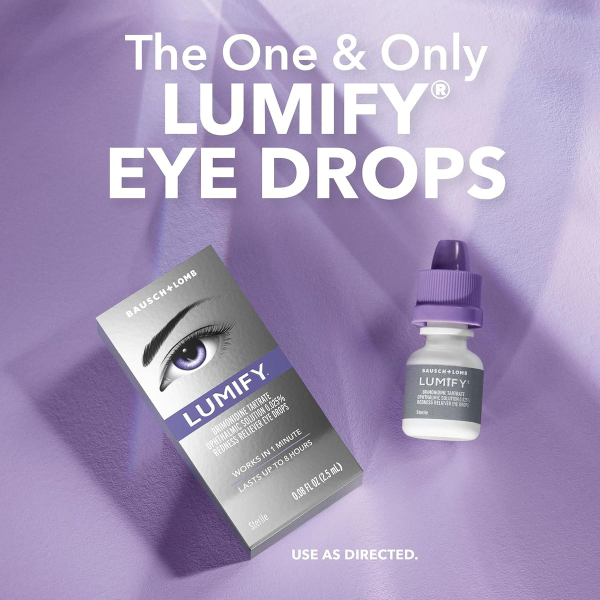 LUMIFY redness relief before and after visual comparison