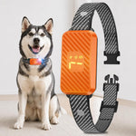 KJKZO smart dog bark collar front view in neon orange