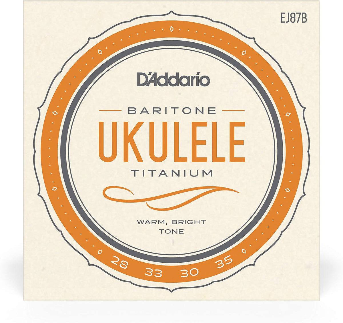 D'Addario titanium baritone ukulele strings retail packaging back