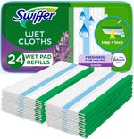Swiffer Sweeper wet mopping pad refills front packaging view showing 24 count text