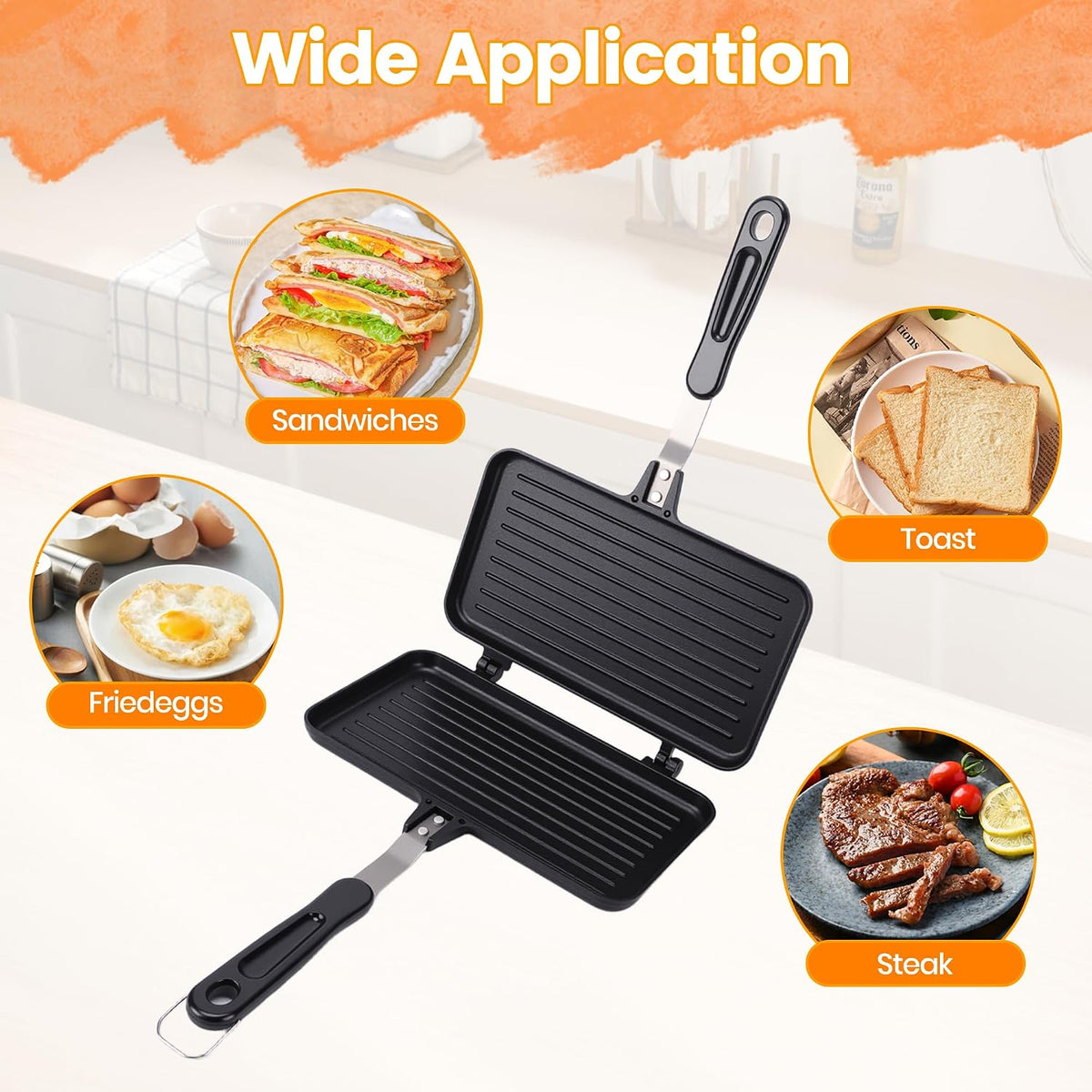MEKOTRIN multifunctional frying pan on stovetop