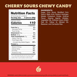 Close up of classic old-fashioned sour cherry chewy sweets by ILIKE!