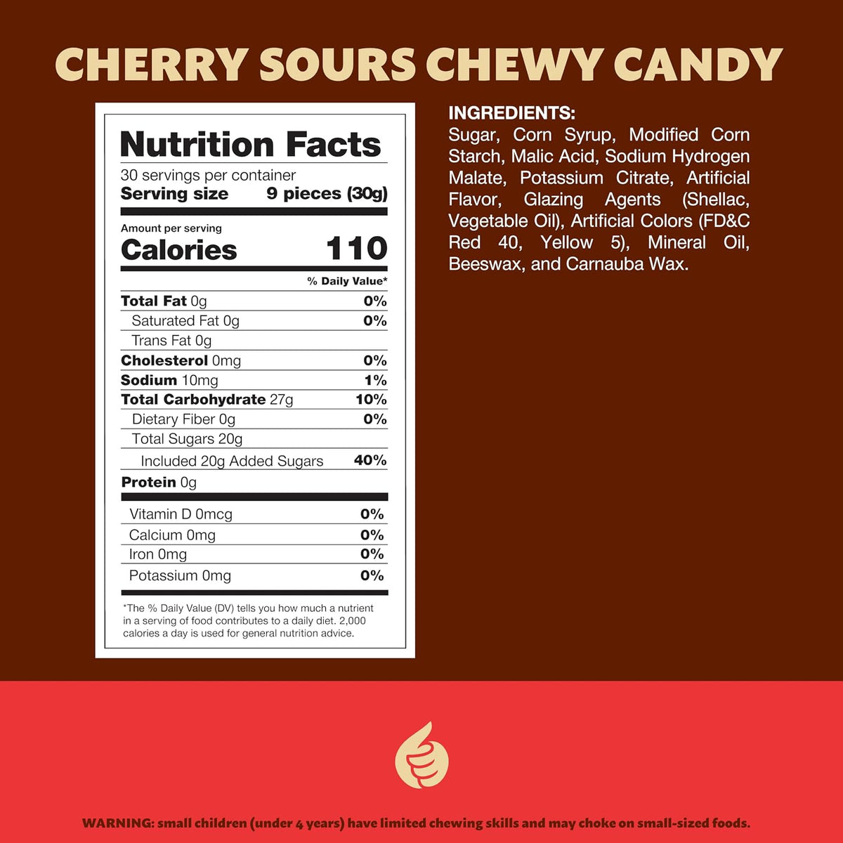 Close up of classic old-fashioned sour cherry chewy sweets by ILIKE!