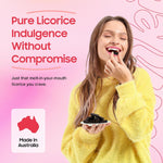 Anise and molasses flavored Australian black licorice sweets