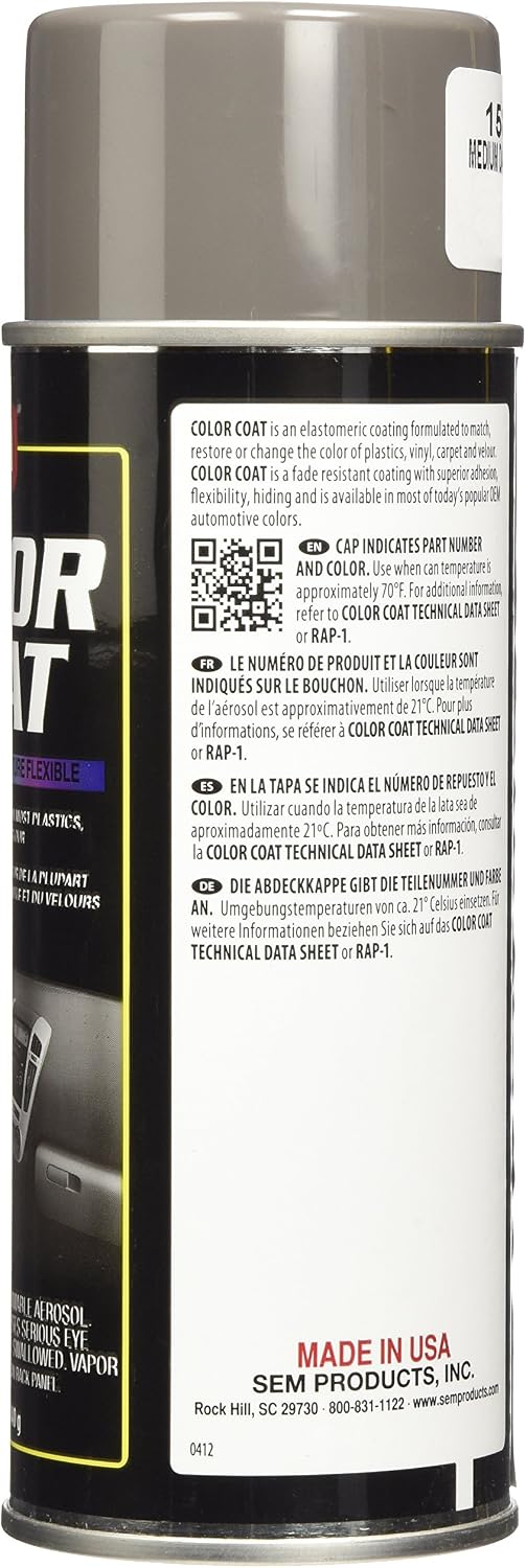 SEM 15813 color coat spray can label details