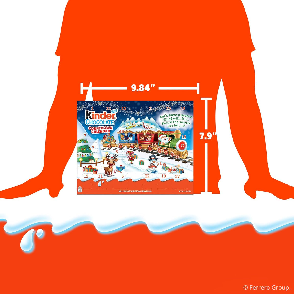 Kinder premium festive chocolate box set arranged as a holiday gift presentation
