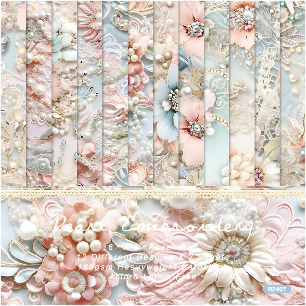 Ocean Sea Waves Scrapbook Paper - 6x6 Premium Color Pages With 24 Single-Sided Sheets for Scrapbooking Supplies Paper Crafts Home Decoration Card Making Journaling Background Decorative - Image 14