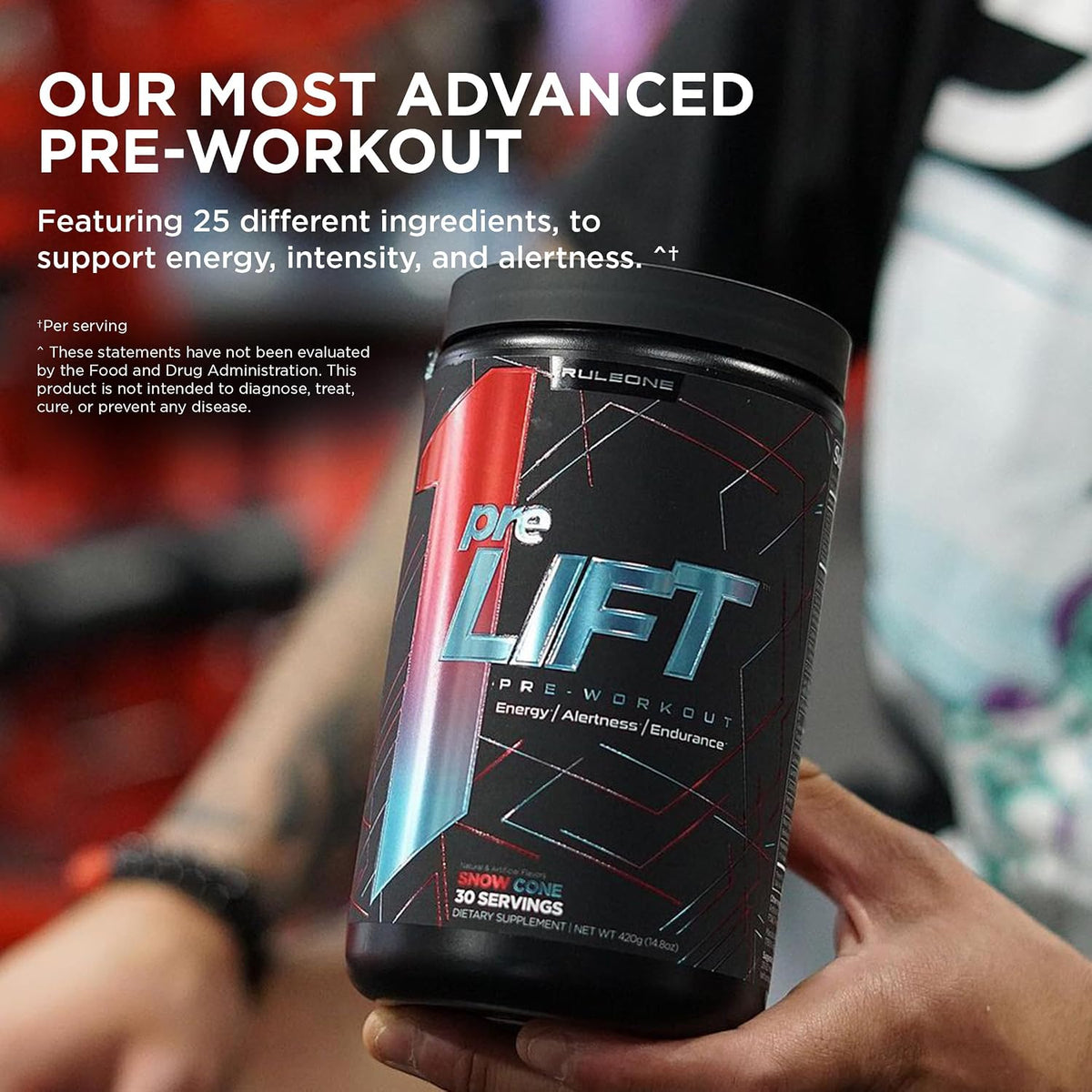Rule 1 proteins supplement container side angle shot