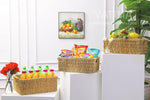 VATIMA decorative wicker basket styled in a living room setting