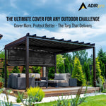 AdirPro shade tarp deployed across greenhouse structure