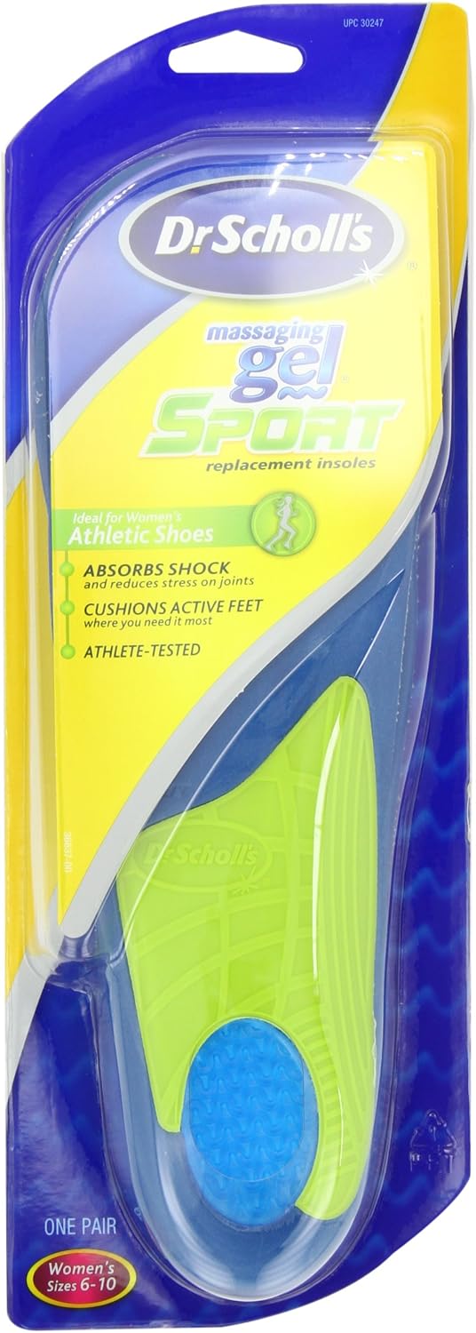 Dr. Scholl's women sport insoles showing gel waves and trim lines