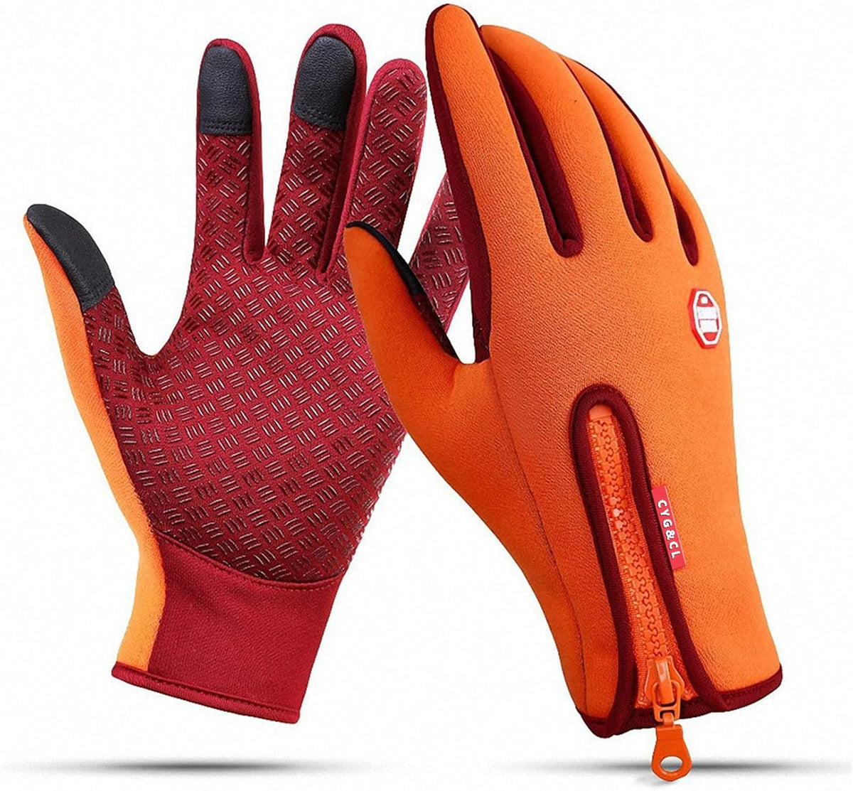 CYG&CL Outdoor Winter Touchscreen Warm Gloves, Water Resistant Windproof Anti-Slip Sports Gloves for Cycling Driving Running Hiking Climbing Skiing Sports, Adjustable Size for MenWomen - Image 10