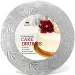 Cake S.O.S. 8 Inch Silver Round Cake Drum front view