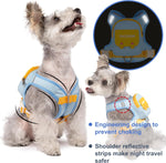 Dhgate adjustable dog chest harness close-up on the premium metal D-ring and secure heavy-duty plastic buckles.