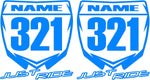 Just Ride Motocross Number Plate Replica Decal Stickers YZ applied on toolbox