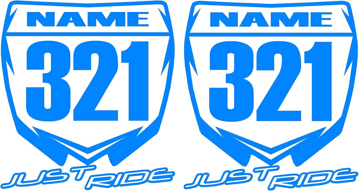 Just Ride Motocross Number Plate Replica Decal Stickers YZ applied on toolbox