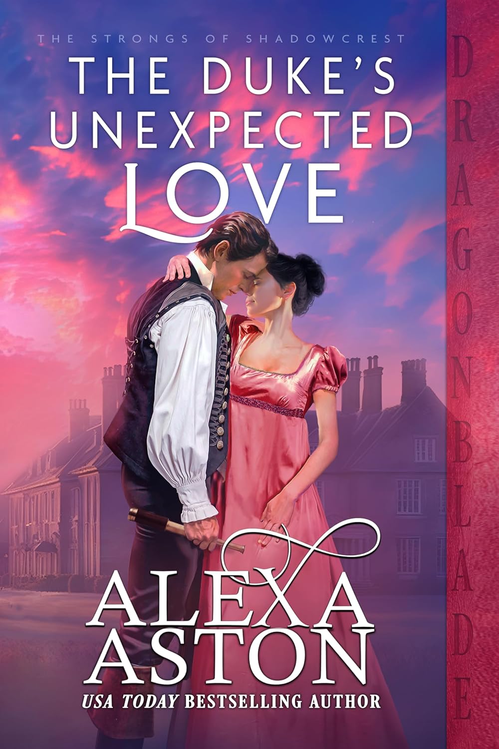 Alexa Aston The Duke's Unexpected Love book front cover featuring a Regency era couple embracing.