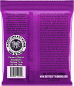 Close-up of Ernie Ball 2250 Power Slinky guitar strings multi-pack bundle