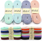 Lifestyle presentation of casual shoes equipped with DELELE laces