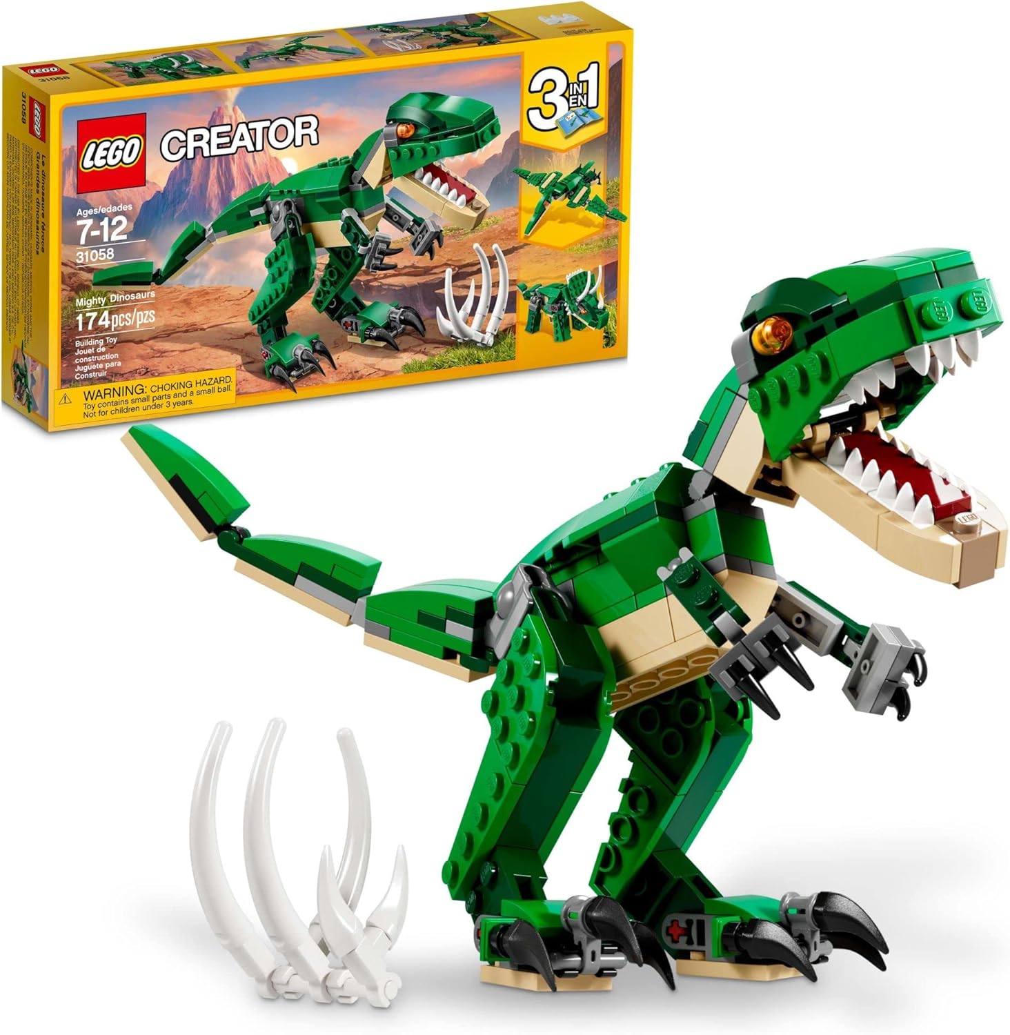 LEGO Creator 3 in 1 Mighty Dinosaurs T Rex front view