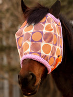 Tackmore Horse Fly Mask Without Ears, Breathable Structured Mesh for Horses, Soft Fleece Edging, UV Protection, Printed Turnout Mask for Pasture-Pink Print M - Image 10