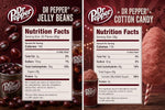 Dr. Pepper flavored fluffy cotton candy bag and Jelly Belly jelly beans set
