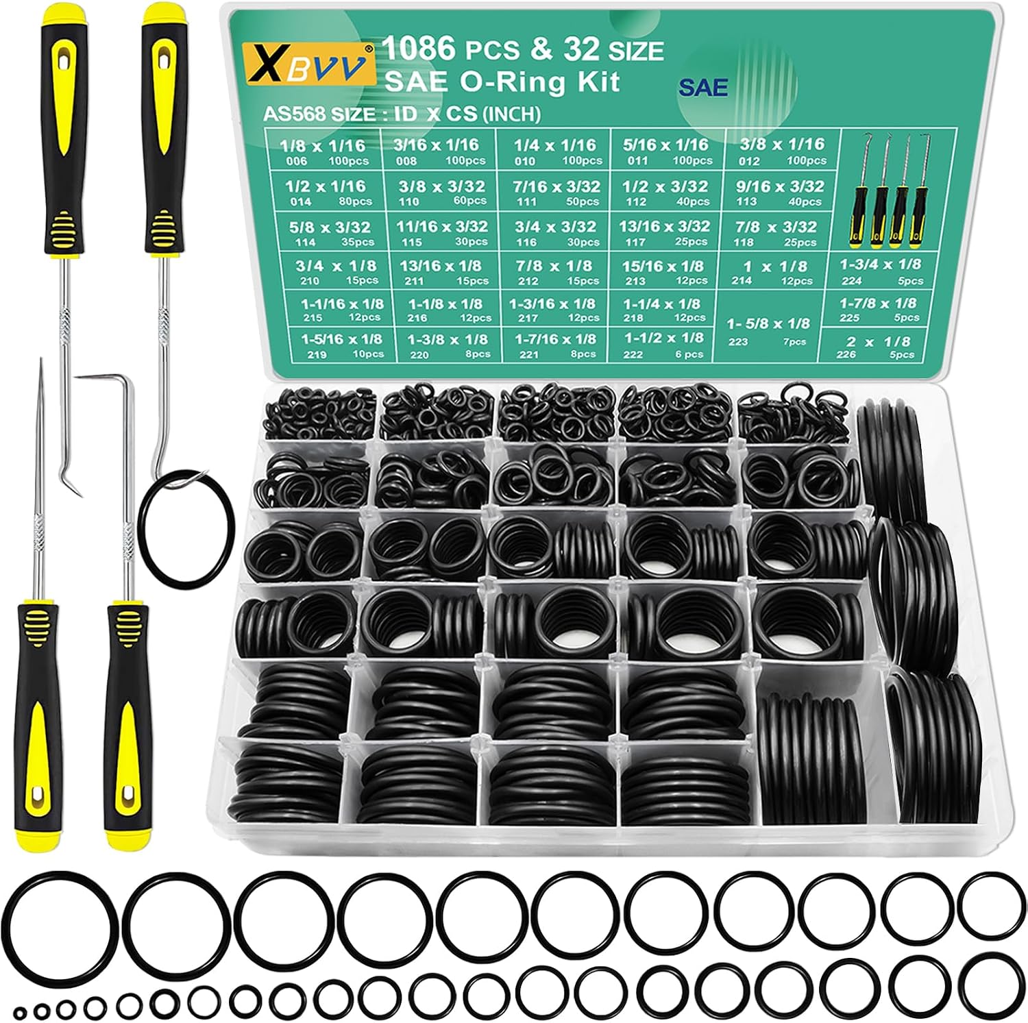 XBVV O ring assortment kit front view