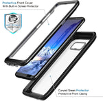 Singdo Samsung Galaxy S8 protective bumper case transparent back design