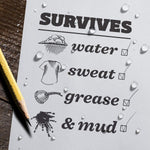 Gray waterproof printer paper sheets laid flat