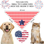 American flag print pet neckwear product close up view