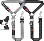 Removable Dog Seat Belt Harness for Car, 3 in 1 Pet Dog Car Seatbelt Leash, Retractable Restraint Secures to Vehicle Headrest & Adjustable Reflective Bungee Dog Seatbelt Tether, Blue and Black - Image 12